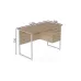 Компьютерный стол Ferrum-decor Гарри 75x120x60 белый ДСП Дуб Сан-Марино 32мм