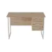 Компьютерный стол Ferrum-decor Гарри 75x140x60 белый ДСП Дуб Сан-Марино 16мм