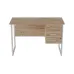 Компьютерный стол Ferrum-decor Гарри 75x120x70 белый ДСП Дуб Сан-Марино 32мм