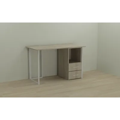 Компьютерный стол Ferrum-decor Отто 75x120x60 белый ДСП Дуб Сонома 16мм Компьютерный стол Ferrum-decor Отто 75x120x60 белый ДСП Дуб Сонома 16мм
