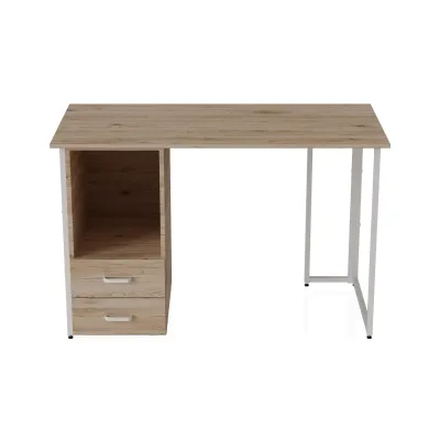 Комп'ютерний стіл Ferrum-decor Отто 75x140x60 білий ДСП Дуб Сан-Маріно 16мм
