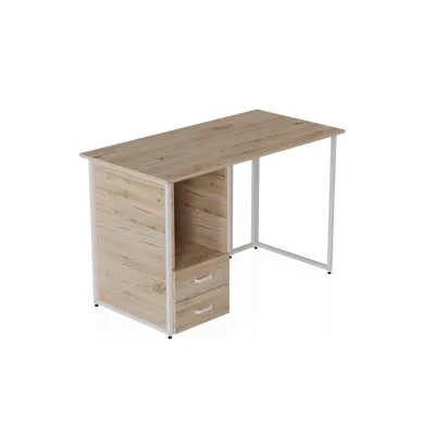 Компьютерный стол Ferrum-decor Отто 75x140x60 белый ДСП Дуб Сан-Марино 32мм