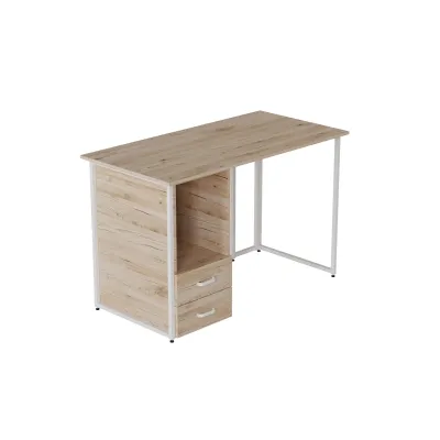 Компьютерный стол Ferrum-decor Отто 75x140x70 белый ДСП Дуб Сан-Марино 16мм