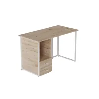 Комп'ютерний стіл Ferrum-decor Отто 75x140x70 білий ДСП Дуб Сан-Маріно 32мм