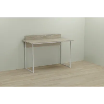 Компьютерный стол Ferrum-decor Скай 75x100x60 белый ДСП Дуб Сонома 16мм