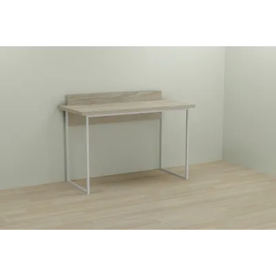 Комп'ютерний стіл Ferrum-decor Скай 75x140x60 білий ДСП Дуб Сонома 32мм