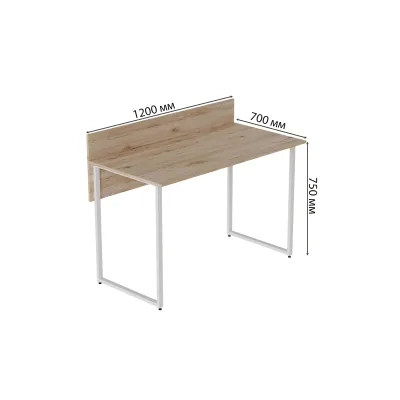 Комп'ютерний стіл Ferrum-decor Скай 75x120x70 білий ДСП Дуб Сан-Маріно 16мм Комп'ютерний стіл Ferrum-decor Скай 75x120x70 білий ДСП Дуб Сан-Маріно 16мм