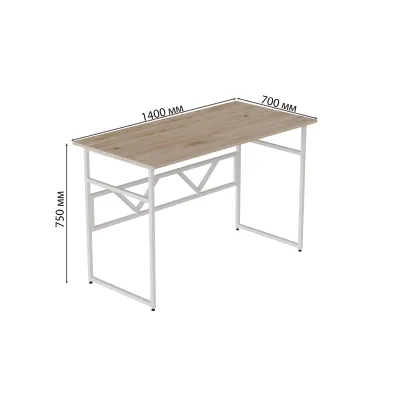 Компьютерный стол Ferrum-decor Раян 75x140x70 белый ДСП Дуб Сан-Марино 16мм Компьютерный стол Ferrum-decor Раян 75x140x70 белый ДСП Дуб Сан-Марино 16мм
