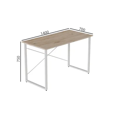 Компьютерный стол Ferrum-decor Дейв 75x140x70 белый ДСП Дуб Сан-Марино 32мм Компьютерный стол Ferrum-decor Дейв 75x140x70 белый ДСП Дуб Сан-Марино 32мм
