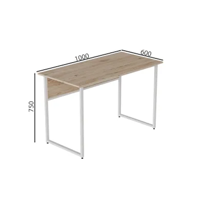 Комп'ютерний стіл Ferrum-decor Коді 75x100x60 білий ДСП Дуб Сан-Маріно 16мм