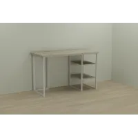 Комп'ютерний стіл Ferrum-decor Кевін 75x120x60 білий ДСП Дуб Сонома 32мм