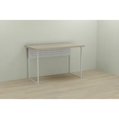 Компьютерный стол Ferrum-decor Майк 75x140x60 белый ДСП Дуб Сонома 32мм