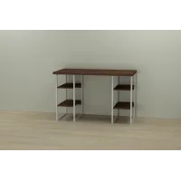 Компьютерный стол Ferrum-decor Карэн 75x120x60 белый ДСП Дуб Сонома 32мм Компьютерный стол Ferrum-decor Карэн 75x120x60 белый ДСП Дуб Сонома 32мм