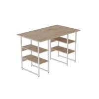 Комп'ютерний стіл Ferrum-decor Карен 75x140x60 білий ДСП Дуб Сан-Маріно 32мм Комп'ютерний стіл Ferrum-decor Карен 75x140x60 білий ДСП Дуб Сан-Маріно 32мм