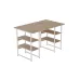 Комп'ютерний стіл Ferrum-decor Карен 75x140x60 білий ДСП Дуб Сан-Маріно 32мм