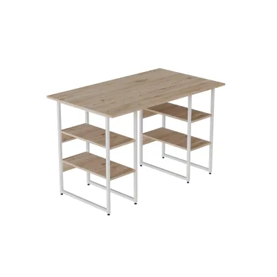 Компьютерный стол Ferrum-decor Карэн 75x140x70 белый ДСП Дуб Сан-Марино 16мм