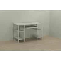 Комп'ютерний стіл Ferrum-decor Тім 75x140x60 білий ДСП Біле 16мм Комп'ютерний стіл Ferrum-decor Тім 75x140x60 білий ДСП Біле 16мм
