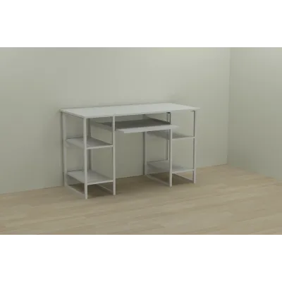 Комп'ютерний стіл Ferrum-decor Тім 75x140x60 білий ДСП Біле 16мм