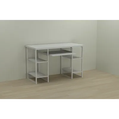Комп'ютерний стіл Ferrum-decor Тім 75x140x60 білий ДСП Біле 32мм