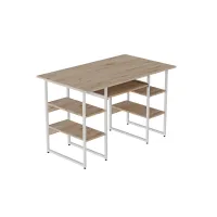 Компьютерный стол Ferrum-decor Тим 75x120x70 белый ДСП Дуб Сан-Марино 32мм