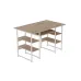 Компьютерный стол Ferrum-decor Тим 75x120x70 белый ДСП Дуб Сан-Марино 32мм