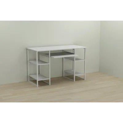 Комп'ютерний стіл Ferrum-decor Тім 75x140x70 білий ДСП Біле 16мм