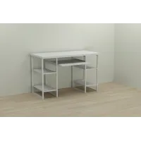 Компьютерный стол Ferrum-decor Тим 75x140x70 белый ДСП Белое 32мм Компьютерный стол Ferrum-decor Тим 75x140x70 белый ДСП Белое 32мм