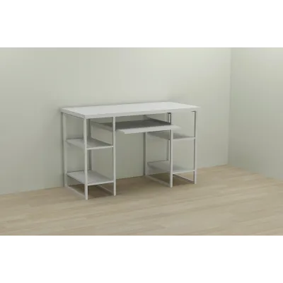 Компьютерный стол Ferrum-decor Тим 75x140x70 белый ДСП Белое 32мм Компьютерный стол Ferrum-decor Тим 75x140x70 белый ДСП Белое 32мм