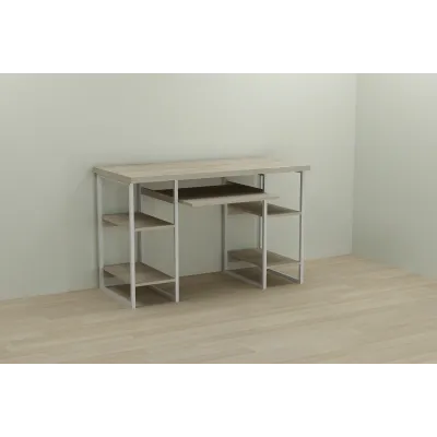 Компьютерный стол Ferrum-decor Тим 75x140x70 белый ДСП Дуб Сонома 32мм Компьютерный стол Ferrum-decor Тим 75x140x70 белый ДСП Дуб Сонома 32мм