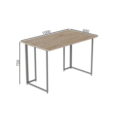 Компьютерный стол Ferrum-decor Ханна 75x100x60 серый ДСП Дуб Сан-Марино 32мм Компьютерный стол Ferrum-decor Ханна 75x100x60 серый ДСП Дуб Сан-Марино 32мм