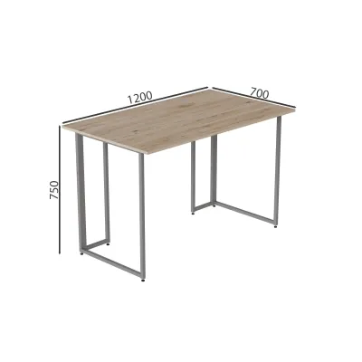 Компьютерный стол Ferrum-decor Ханна 75x120x70 серый ДСП Дуб Сан-Марино 32мм Компьютерный стол Ferrum-decor Ханна 75x120x70 серый ДСП Дуб Сан-Марино 32мм