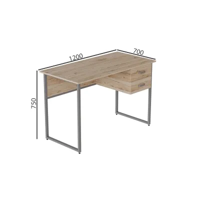 Комп'ютерний стіл Ferrum-decor Дакота 75x120x70 сірий ДСП Дуб Сан-Маріно 32мм