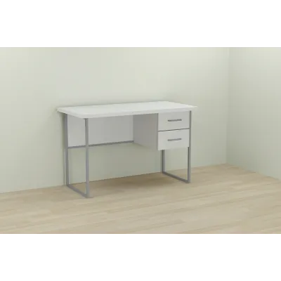 Комп'ютерний стіл Ferrum-decor Дакота 75x140x70 сірий ДСП Біле 32мм