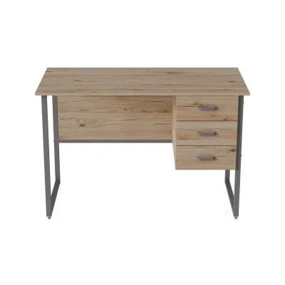 Компьютерный стол Ferrum-decor Гарри 75x120x60 серый ДСП Дуб Сан-Марино 32мм Компьютерный стол Ferrum-decor Гарри 75x120x60 серый ДСП Дуб Сан-Марино 32мм