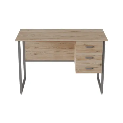 Комп'ютерний стіл Ferrum-decor Гаррі 75x140x60 сірий ДСП Дуб Сан-Маріно 16мм