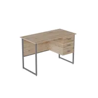 Компьютерный стол Ferrum-decor Гарри 75x140x60 серый ДСП Дуб Сан-Марино 32мм
