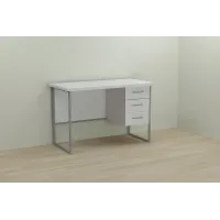 Комп'ютерний стіл Ferrum-decor Гаррі 75x140x70 сірий ДСП Біле 32мм Комп'ютерний стіл Ferrum-decor Гаррі 75x140x70 сірий ДСП Біле 32мм