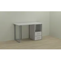 Комп'ютерний стіл Ferrum-decor Отто 75x120x60 сірий ДСП Біле 16мм Комп'ютерний стіл Ferrum-decor Отто 75x120x60 сірий ДСП Біле 16мм
