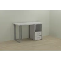 Комп'ютерний стіл Ferrum-decor Отто 75x120x60 сірий ДСП Біле 32мм Комп'ютерний стіл Ferrum-decor Отто 75x120x60 сірий ДСП Біле 32мм