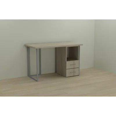 Комп'ютерний стіл Ferrum-decor Отто 75x140x60 сірий ДСП Дуб Сонома 32мм Комп'ютерний стіл Ferrum-decor Отто 75x140x60 сірий ДСП Дуб Сонома 32мм