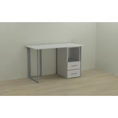 Комп'ютерний стіл Ferrum-decor Отто 75x120x70 сірий ДСП Біле 16мм Комп'ютерний стіл Ferrum-decor Отто 75x120x70 сірий ДСП Біле 16мм