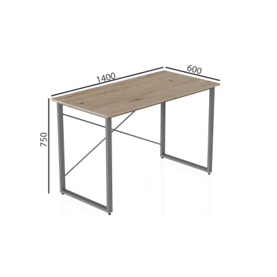 Компьютерный стол Ferrum-decor Дейв 75x140x60 серый ДСП Дуб Сан-Марино 32мм Компьютерный стол Ferrum-decor Дейв 75x140x60 серый ДСП Дуб Сан-Марино 32мм