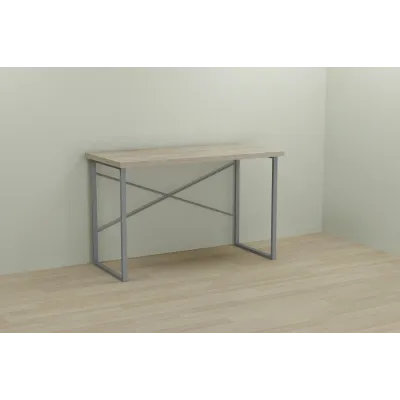 Компьютерный стол Ferrum-decor Дейв 75x120x70 серый ДСП Дуб Сонома 32мм