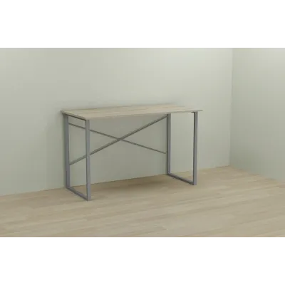 Компьютерный стол Ferrum-decor Дейв 75x140x70 серый ДСП Дуб Сонома 16мм