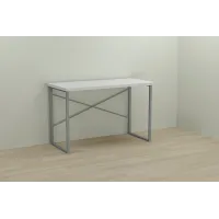 Компьютерный стол Ferrum-decor Дейв 75x140x70 серый ДСП Белое 32мм Компьютерный стол Ferrum-decor Дейв 75x140x70 серый ДСП Белое 32мм