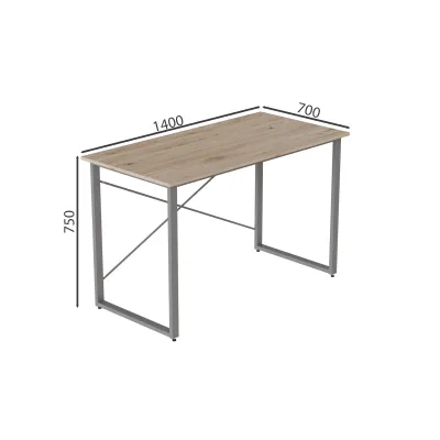 Компьютерный стол Ferrum-decor Дейв 75x140x70 серый ДСП Дуб Сан-Марино 32мм