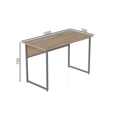 Комп'ютерний стіл Ferrum-decor Коді 75x100x70 сірий ДСП Дуб Сан-Маріно 32мм