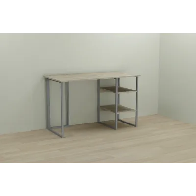 Компьютерный стол Ferrum-decor Кевин 75x100x60 серый ДСП Дуб Сонома 16мм