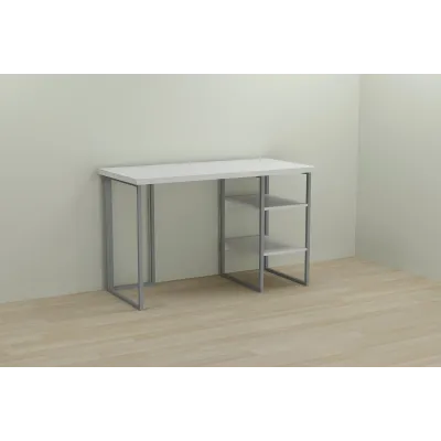 Компьютерный стол Ferrum-decor Кевин 75x100x60 серый ДСП Белое 32мм