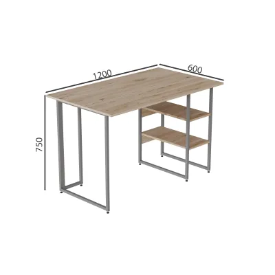 Комп'ютерний стіл Ferrum-decor Кевін 75x120x60 сірий ДСП Дуб Сан-Маріно 16мм